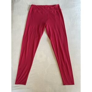 Satina Stretch Leggings Yoga Pants Wide Waist Band Pink Womens Plus One Size